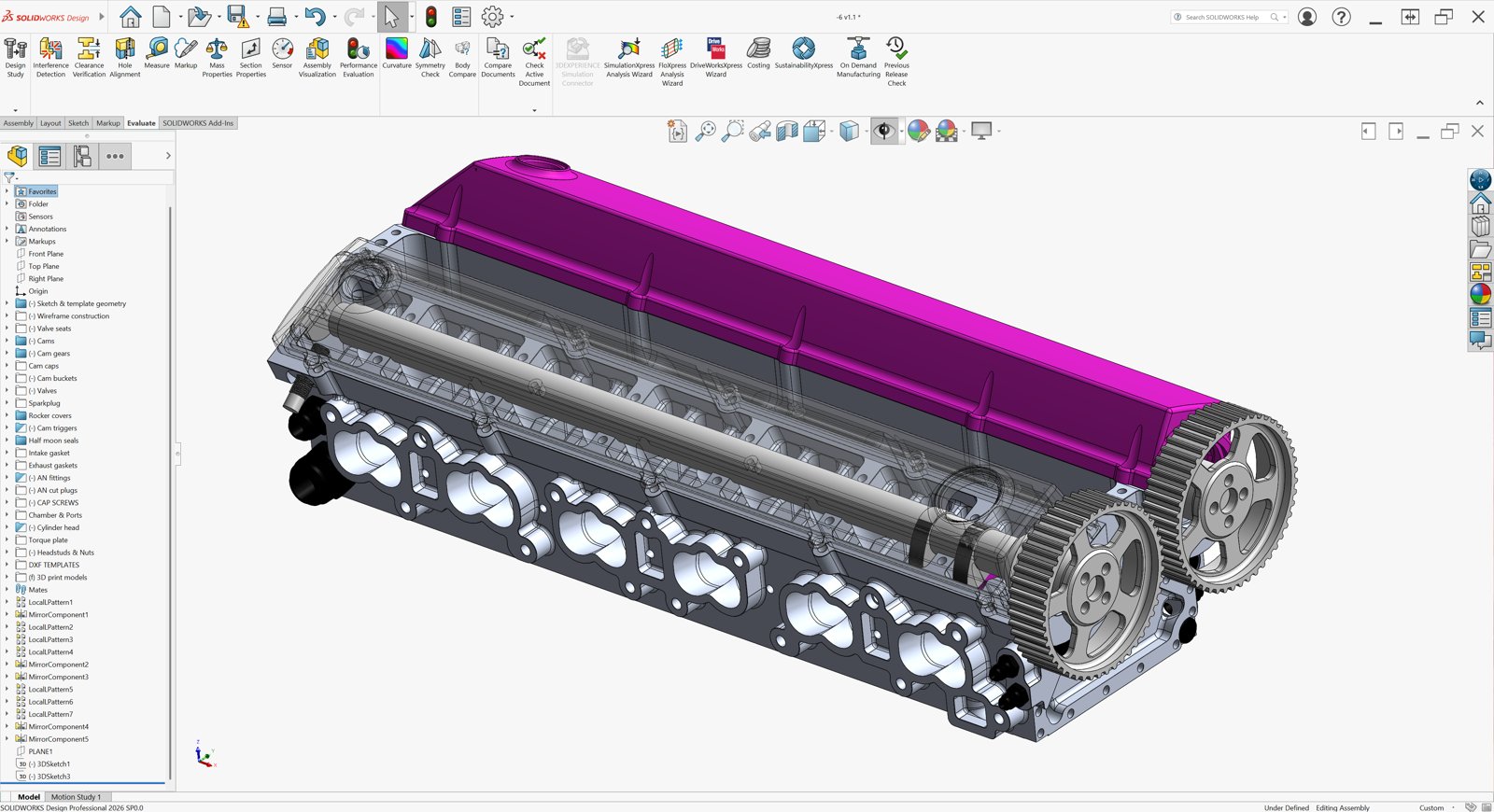 Parametric mechanical assembly model developed for manufacturing and fabrication